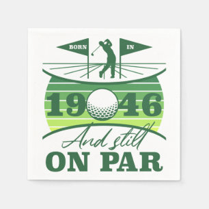 1946 80e verjaardag golf liefhebbers servet
