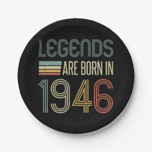 1946 80e verjaardagslegendes papieren bordje