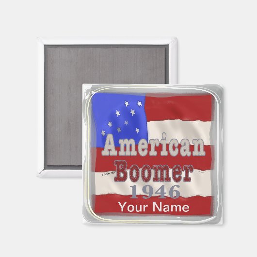 1946 Birthday Baby Boomer Magneet (Voorkant / Achterkant)
