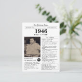 1946 Birthday Newspaper Postcard Briefkaart (Staand voorkant)