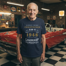 1946 Birthday Personalized Legendary Blue T-shirt