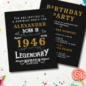 1946 Budget 80th Birthday Invitation Legend Flyer