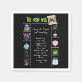 1946 Fun Facts Kaart Napkins Servet (Voorkant)