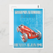 1946 Grote Prijs  race Brussel Briefkaart (Voorkant / Achterkant)