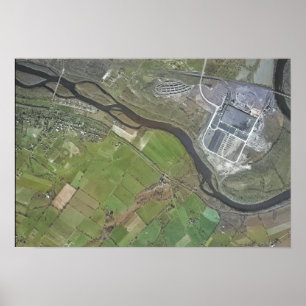 1946 Luchtfoto Kenilworth PA Poster