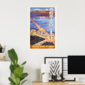 1946 Mexico De Grote Metropool Vintage Stijl Poster (Thuiskantoor)