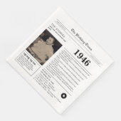1946 Newspaper Birthday Paper Napkin Servet (Hoek)