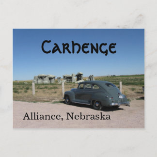 1946 Plymouth bij Carhenge Briefkaart