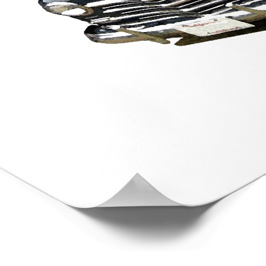 1946 Plymouth-coupe met omlijsting Poster (Hoek)