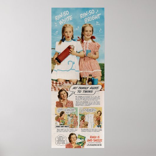 1946 Rinso Detergent AD Poster (Voorkant)