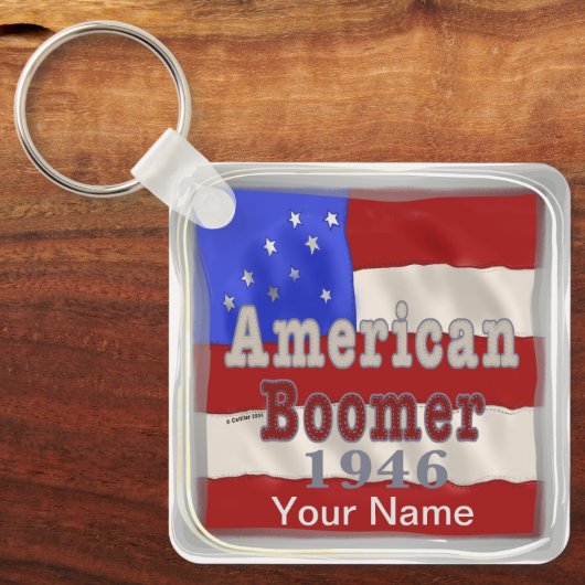 1946 Verjaardag Baby Boomer sleutelhangers (Voorkant)