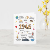 1946 Verjaardag Kaart voor papa of mama (Gele Bloem)