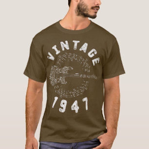  1947 Birthday Limited Edition Guitar Music T-shirt