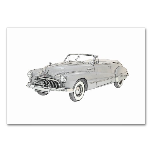 1947 Buick Roadmaster Convertible Illustratie Kaart (Voorkant)