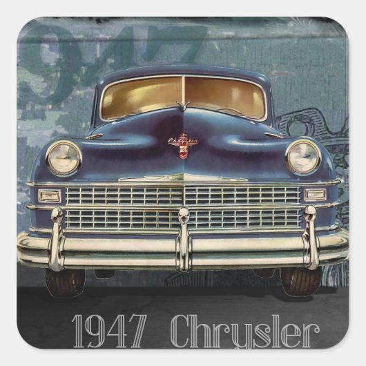  1947 Chrysler Auto Glanzende Stickers (Voorkant)
