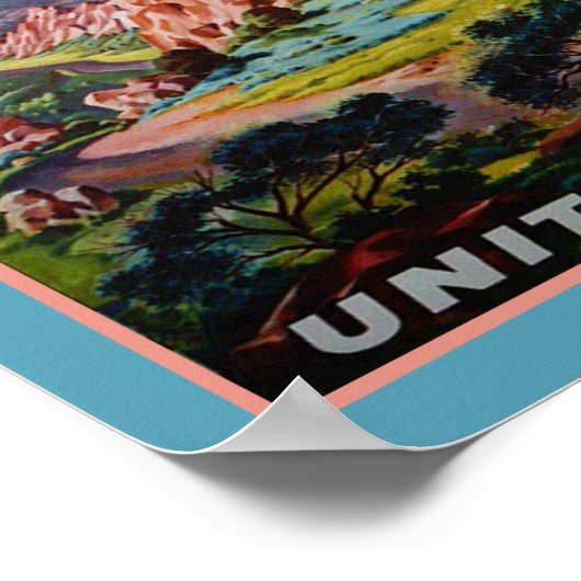 1947 Colorado Reizen advertentie Poster (Hoek)