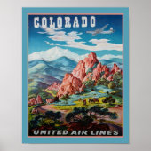 1947 Colorado Reizen advertentie Poster (Voorkant)