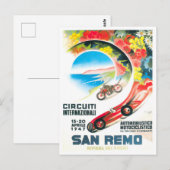 1947 Grote Prijs van San Remo Italië Briefkaart (Voorkant / Achterkant)