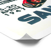 1947 Grote Prijs van San Remo Italië  Poster (Hoek)