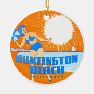 1947 Huntington Beach California Keramisch Ornament