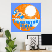 1947 Huntington Beach California Poster (Thuiskantoor)