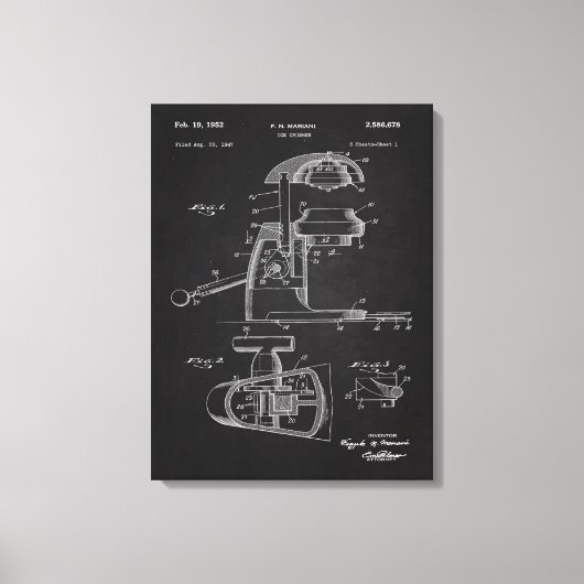 1947 Ice Crusher Art Canvas Afdruk (Voorkant)