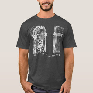 1947 Iconic Jukebox Patent - Baby Boomer 1950 Mus T-shirt