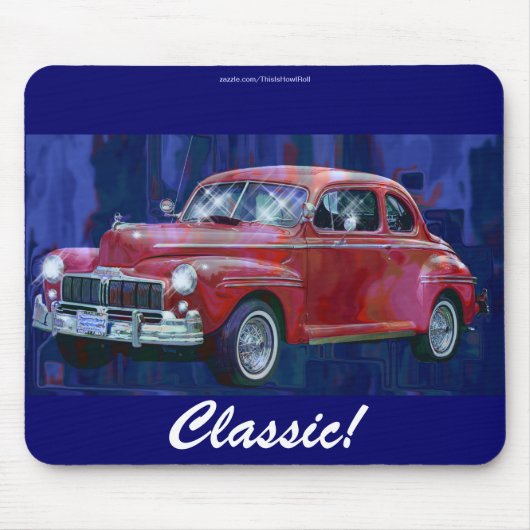 1947 Klassieke auto Collectible Art Mousepad Muismat (Voorkant)