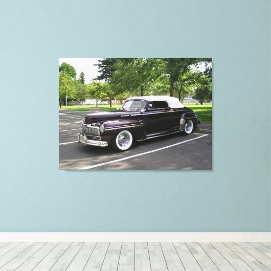 1947 Mercury converteerbaar Poster Canvas Afdruk (Insitu (Houten vloer))