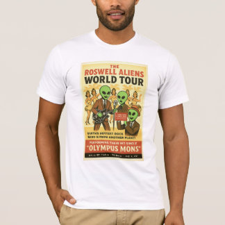 1947 Rock Stars World Tour Roswell Aliens Retro T-shirt