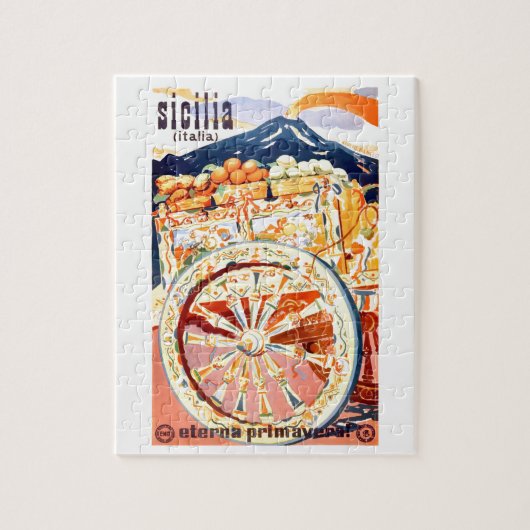 1947 Sicilië - reisposter eternal Spring Legpuzzel (Verticaal)