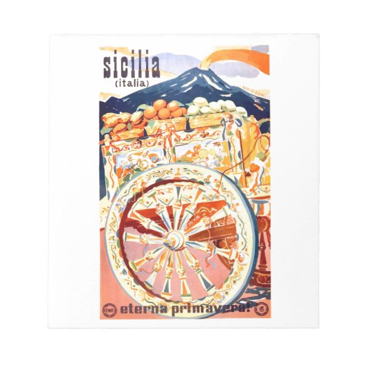 1947 Sicilië - reisposter eternal Spring Notitieblok (Voorkant)