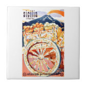 1947 Sicilië - reisposter eternal Spring Tegeltje (Voorkant)