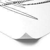 1947 tekenkunst voor vliegtuigpatenten poster (Hoek)