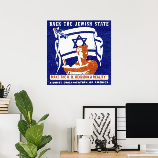 1947 Zionistisch Poster (Thuiskantoor)