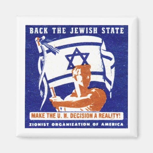1947 Zionistisch Poster Magneet (Voorkant)