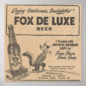 1948 Ad Fox DeLuxe Beer Poster (Voorkant)
