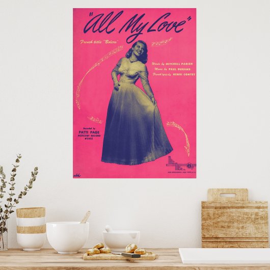 1948 Al mijn liefde Poster (Keuken)