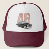  1948 Cadillac Coupe: Zwarte klassieke auto Trucker Pet (Voorkant)