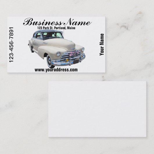 1948 Chevrolet Fleetmaster Antiek auto Visitekaartje (Voorkant / Achterkant)