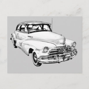 1948 Chevrolet Fleetmaster Car Illustration Briefkaart