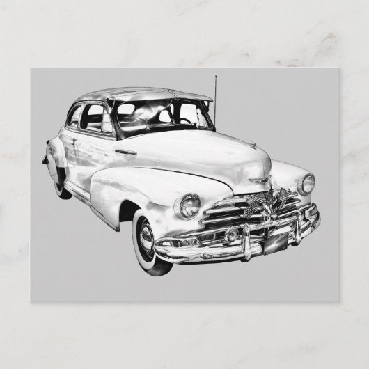 1948 Chevrolet Fleetmaster Car Illustration Briefkaart (Voorkant)
