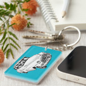 1948 Chevrolet Fleetmaster Car Illustration Sleutelhanger (Voorkant Rechts)