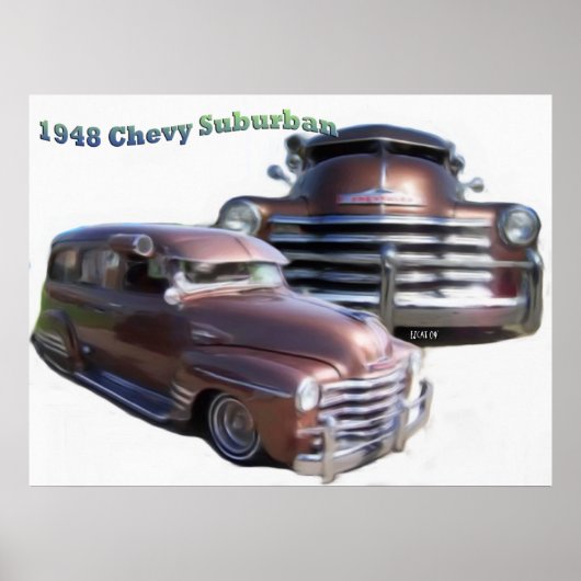 1948 Chevy Suburban Art Print III (Voorkant)