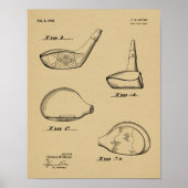 1948 Driver Golf Club Patent Art Drawing Print (Voorkant)