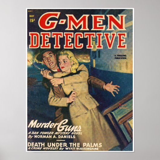 1948 G-MANNEN PULP MAGAZINE POSTER (Voorkant)