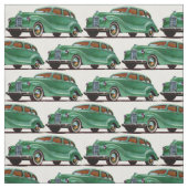 1948 groene Austin Devon print Stof (Swatch)