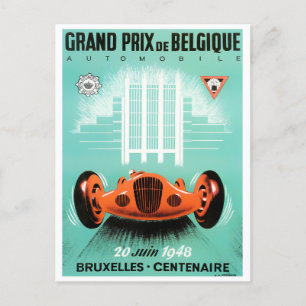 1948 Grote Prijs  race Brussel Briefkaart