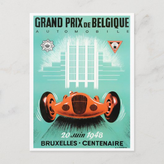 1948 Grote Prijs  race Brussel Briefkaart (Voorkant)