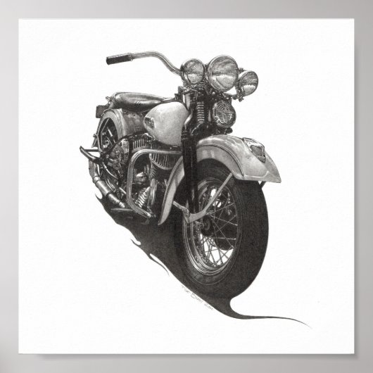 1948 Harley WL Poster (Voorkant)